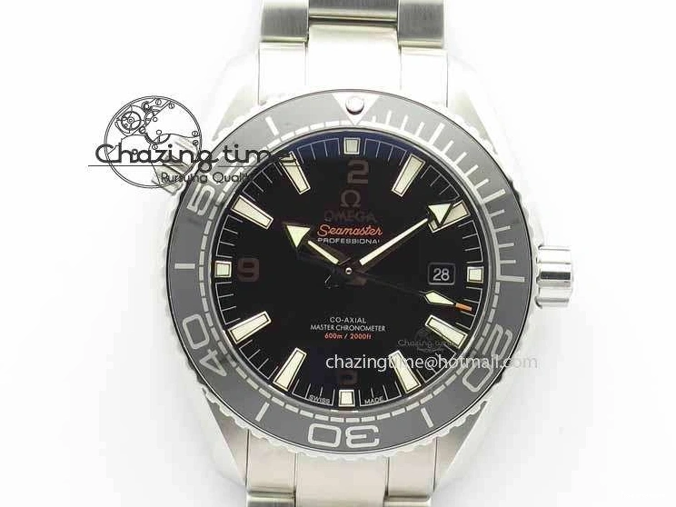 0308 Planet Ocean 2016 43.5mm SS OM 1:1 Best Edition Black Dial On SS Bracelet A Cozy 8162